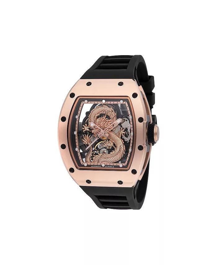 

Мужские часы 49014 S1 Rally Automatic с белым циферблатом и тремя стрелками Invicta, черный