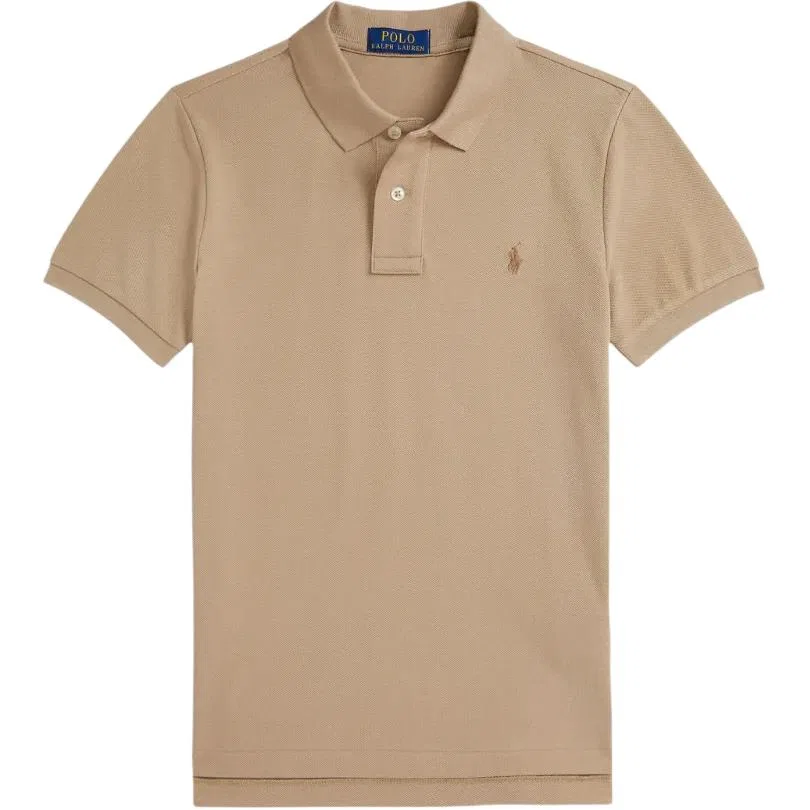 Поло детское хлопковое Polo Ralph Lauren бежевое