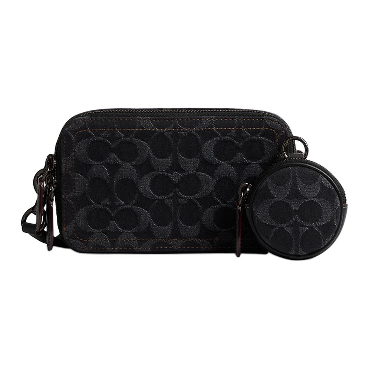 

Charter Iconic Denim С Кожаной Вставкой На Плече, Женская Черная Сумка Через Плечо COACH