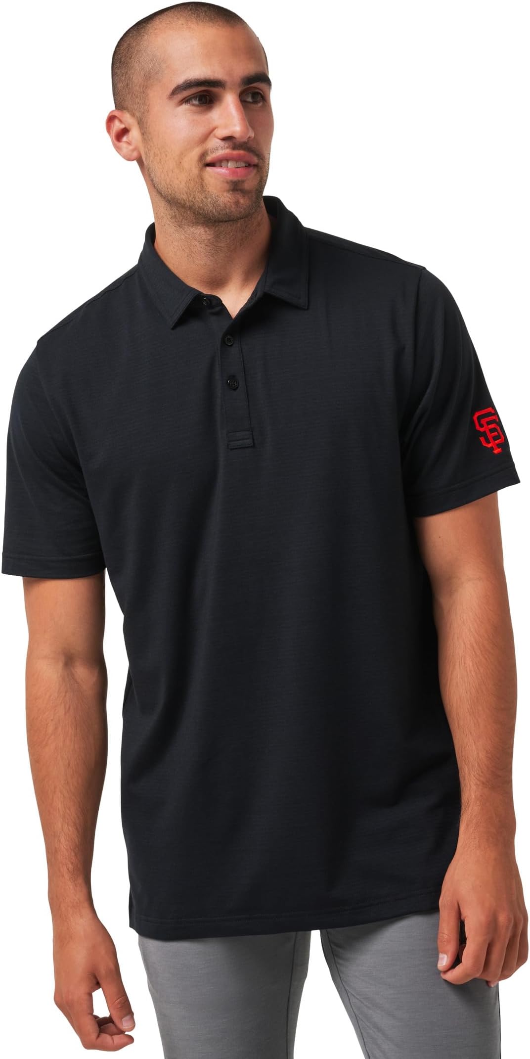 

Поло TravisMathew San Fransisco Giants The Heater Polo, черный