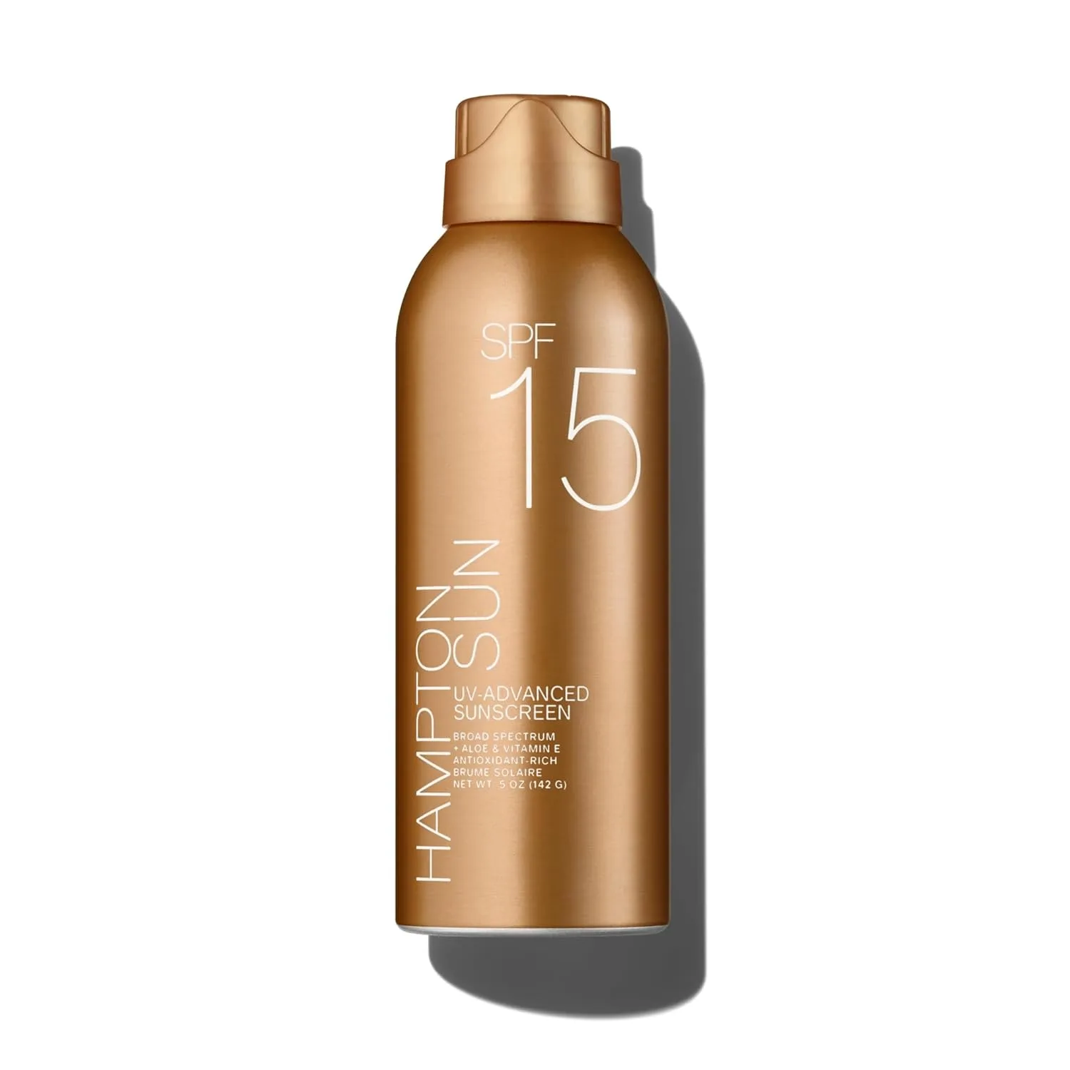 Hampton Sun SPF 15 Continuous Mist солнцезащитный спрей, широкий спектр UVA/UVB, водостойкий, с витамином E и алоэ для увлажненной кожи