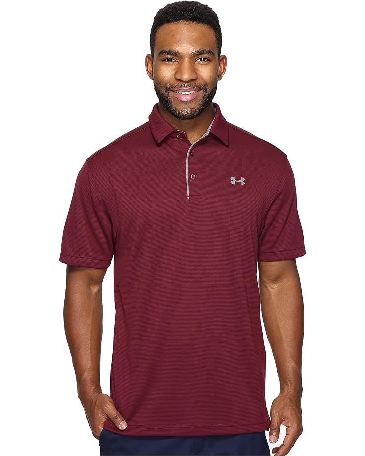 

Поло Under Armour Golf Tech, цвет Maroon/Graphite/Graphite