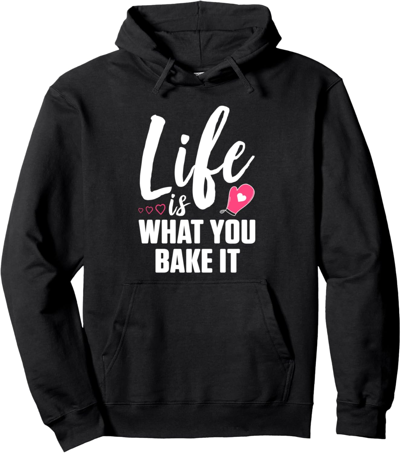 

Жизнь - это то, что ты пек. Худи для любителей выпечки от пекарни Baking Gift Idea Bakery Confectioner Pastry Cake, черный