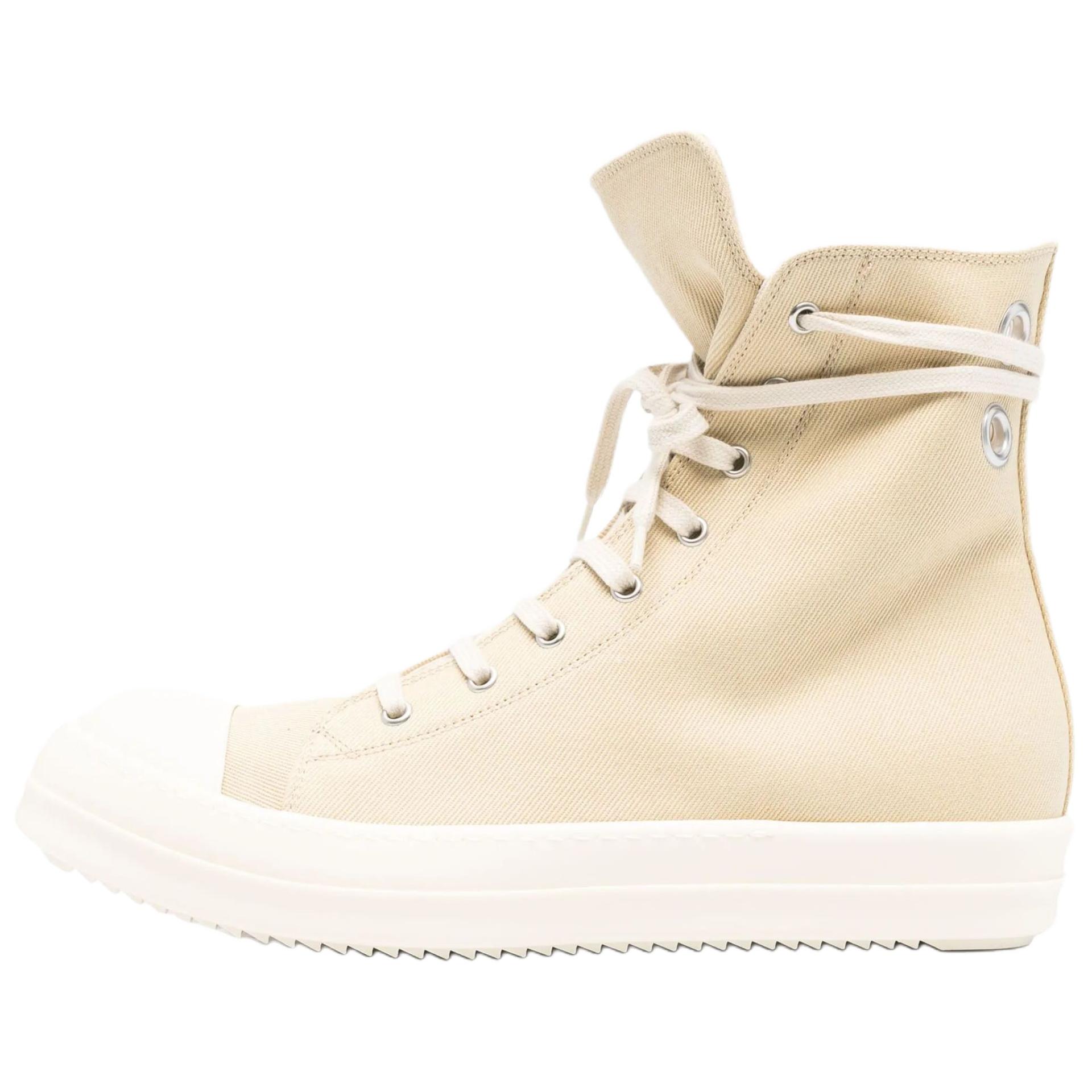 

Rick Owens DRKSHDW Высокие мужские кроссовки бежевого цвета