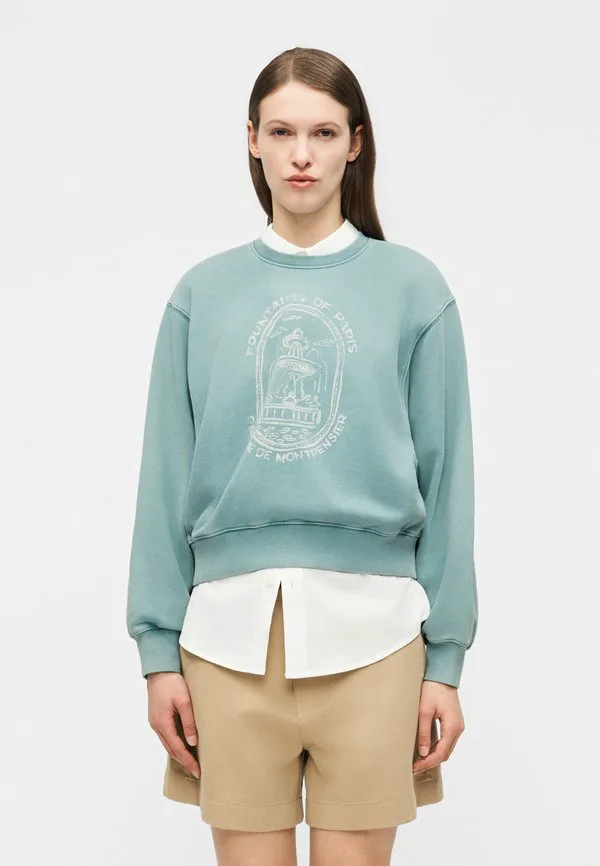 

Выцветшая толстовка с рисунком фонтана Maison Kitsuné, Stone Blue Faded, Синий, Выцветшая толстовка с рисунком фонтана Maison Kitsuné, Stone Blue Faded