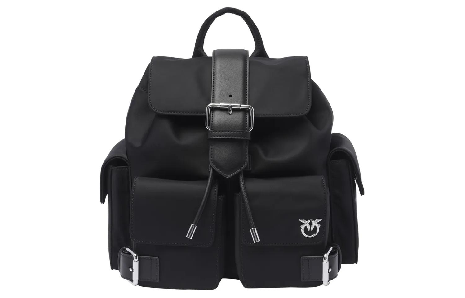 

Нейлоновый рюкзак женский черный PINKO, Set (Bag+Dust Bag)