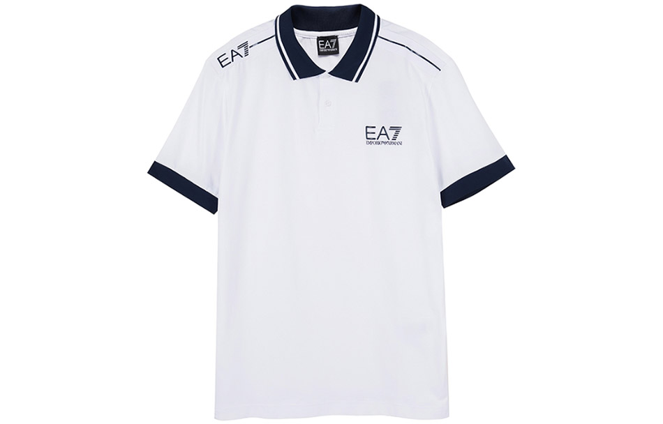 

EMPORIO ARMANI Рубашка-поло EA7 SS23 мужская белая