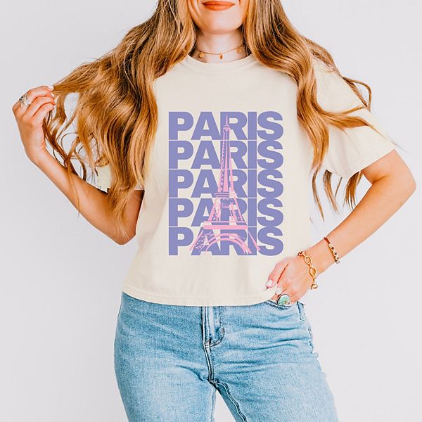 

Футболка с принтом Paris stacked purple, женская, укороченная, oversize Simply Sage Market, Ivory, Зеленый, Футболка с принтом Paris stacked purple, женская, укороченная, oversize Simply Sage Market, Ivory