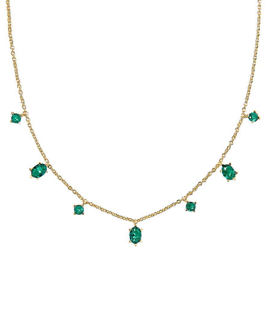 

Ожерелье из кубического циркония Кайлин из тонкой нити Kendra Scott, Gold Green Crystal