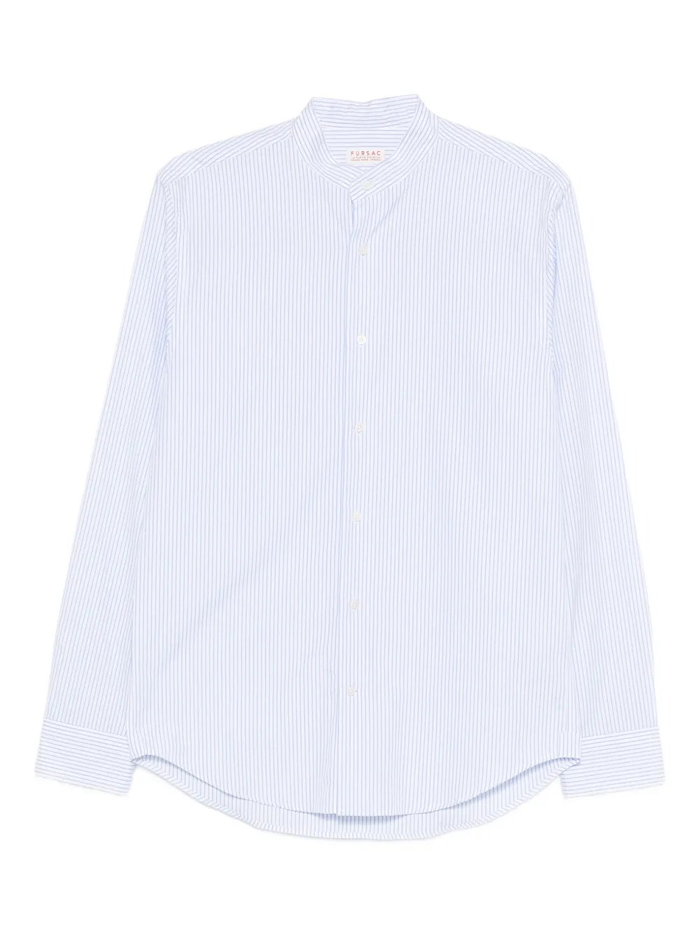 

Полосатая рубашка без воротника Fursac, белый