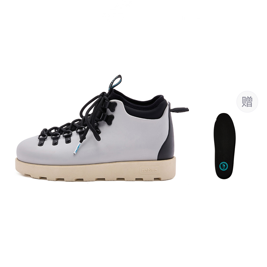 

Fitzsimmons 3 0 Urban Exploration Collection Waterproof Puffy Boots Short Martin Boot Unisex Native Shoes, Tech серый| черный | экрю[Gift Included Height-Increasing Insole]