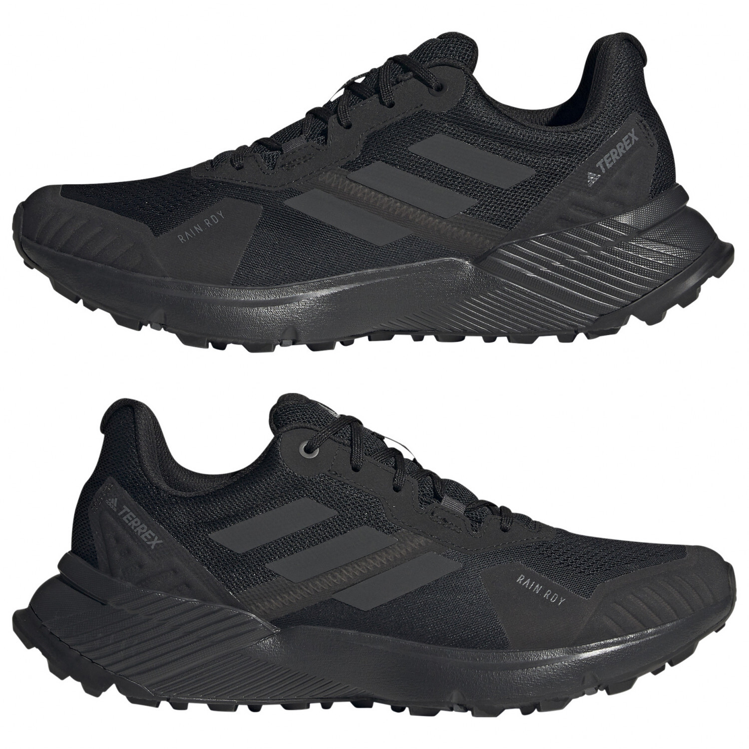 Кроссовки для бега по пересеченной местности Adidas Terrex Terrex Soulstride RAIN RDY, цвет Core Black/Grey Four/Solar Red — фото 2