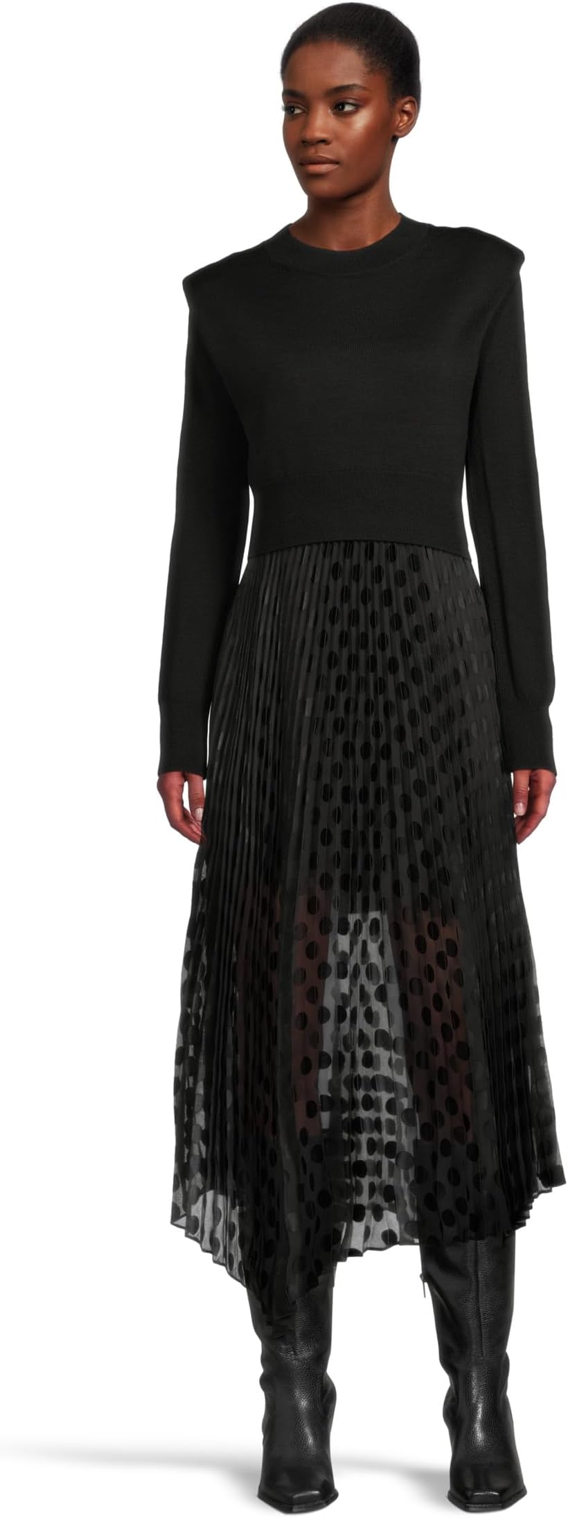 

Платье AllSaints Leia Dott Dress, черный