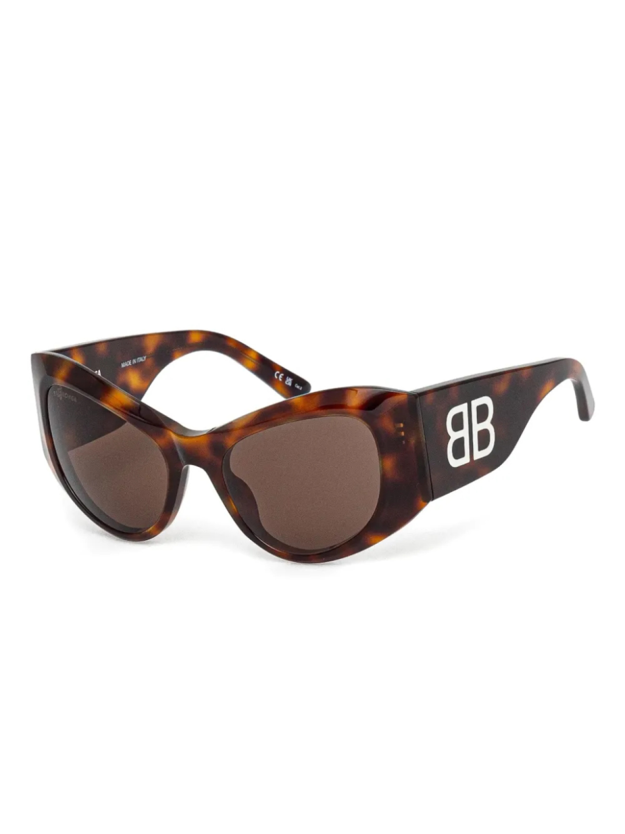 Солнцезащитные очки Bossy в черепаховой оправе Balenciaga Eyewear, коричневый — фото 2
