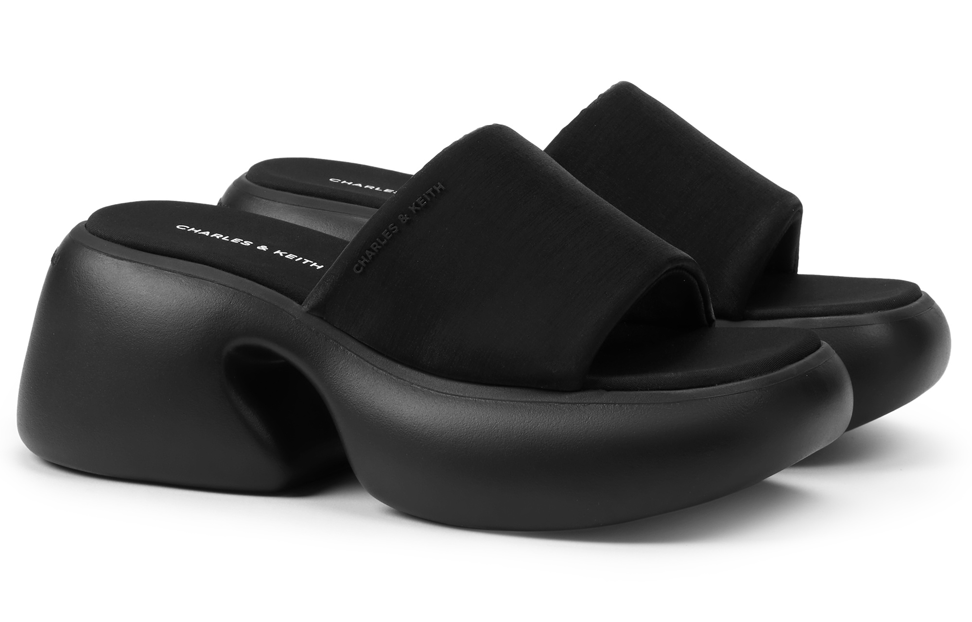 Сланцы на композитной подошве 7,5 см женские CHARLES&KEITH, меловой белый — фото 3