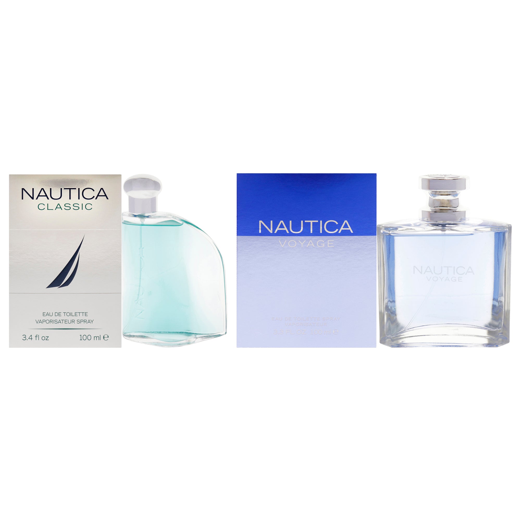 

Набор Nautica Classic Voyage Kit от Nautica для мужчин - комплект из 2 предметов: туалетная вода в спрее объемом 3,4 унции и туалетная вода в спрее объемом 3,3 унции, прозрачный