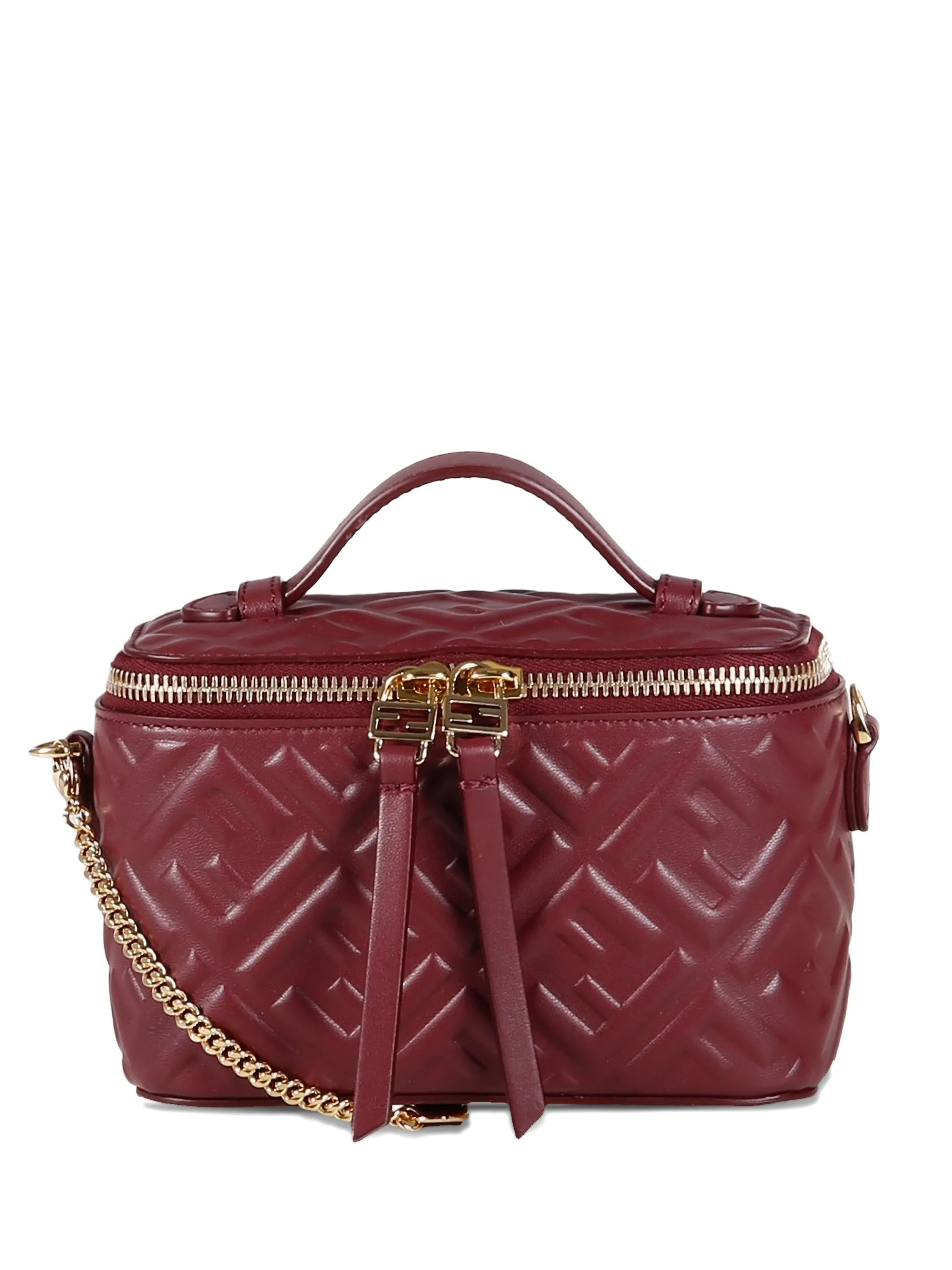 

Мини-косметичка через плечо со стеганым дизайном Fendi, красный