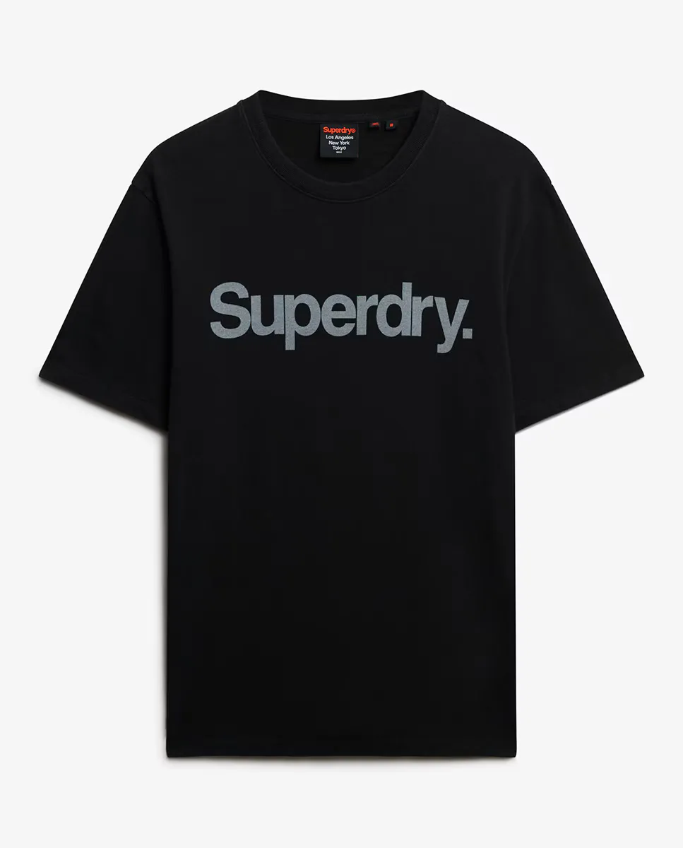 

Мужская футболка с логотипом города Superdry, чёрный