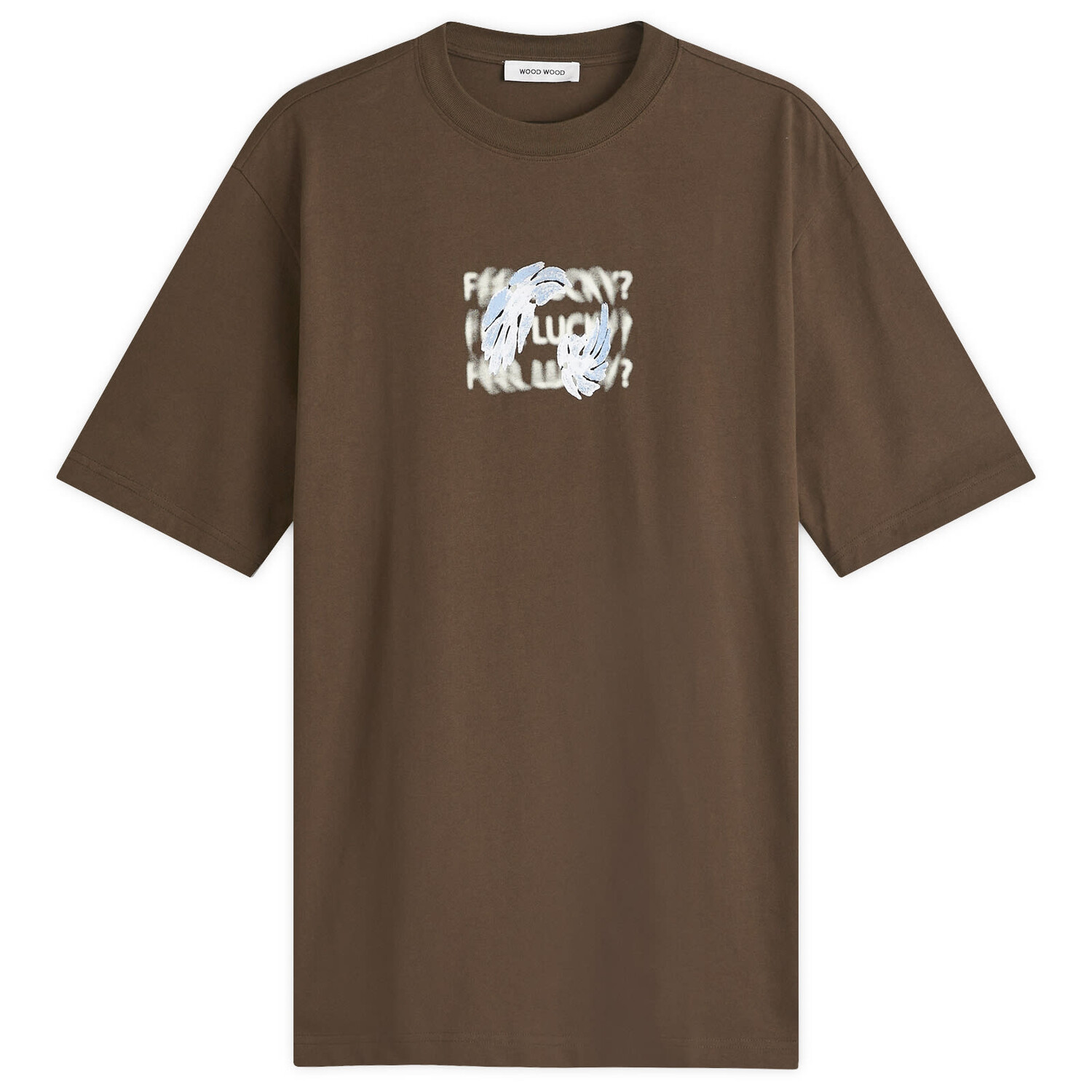 

Футболка Wood Wood Haider Lucky T-Shirt, цвет Mahogany