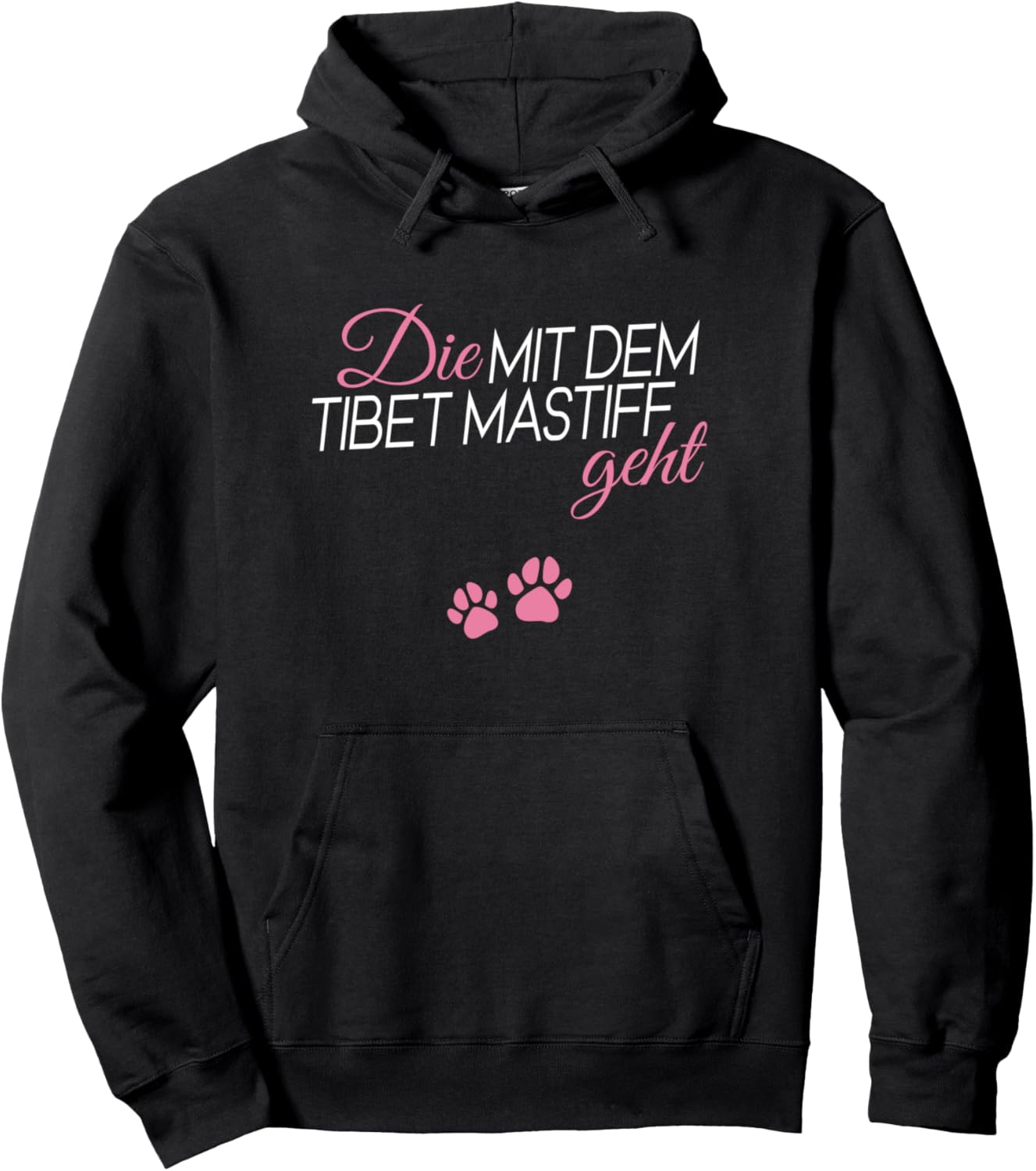 

Толстовка, Тот, в толстовке с изображением тибетского мастифа Die Mit Dem Tibet Mastiff Geht, черный