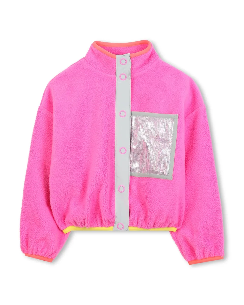 

Детская куртка из флиса с высоким воротником Billieblush, черный