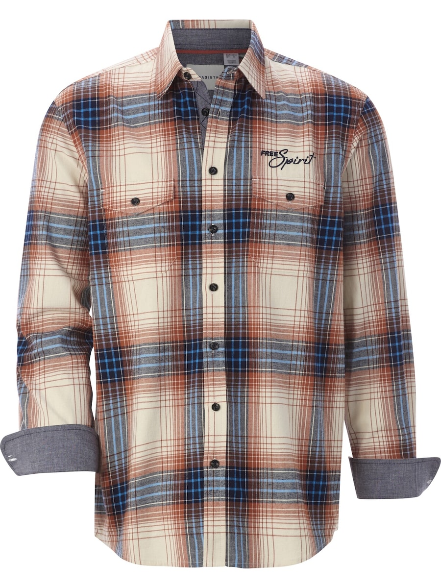 

Рубашка на пуговицах классического кроя BABISTA Olvar, ржаво-красный