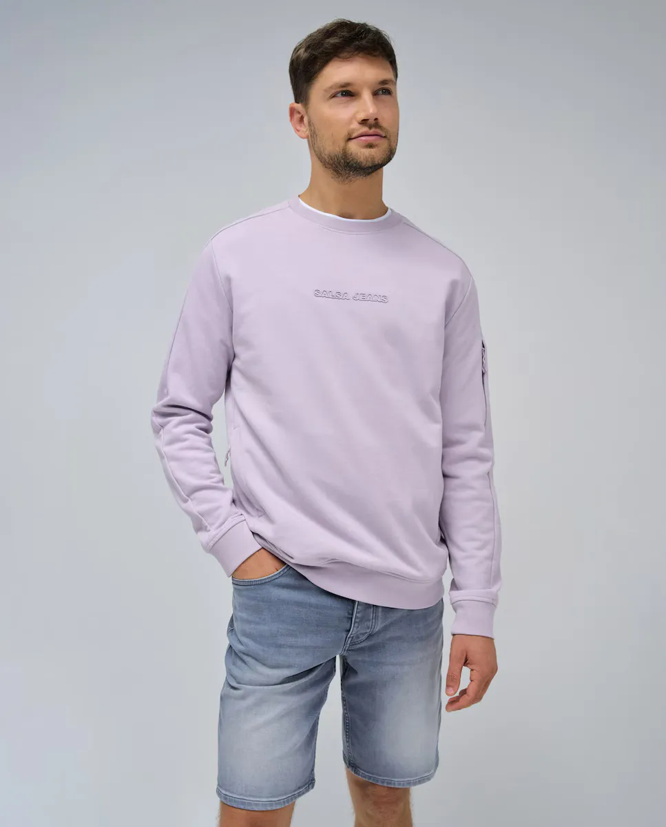 

Обычный мужской свитшот с логотипом Salsa Jeans, цвет Lila