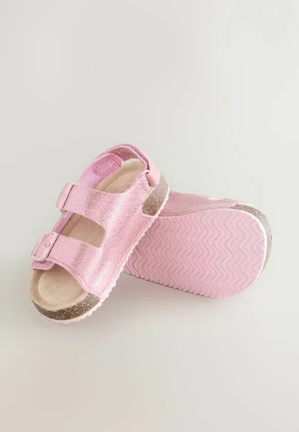 Ботиночки для малышей Next Standard fit double two strap, розовый металлик — фото 3