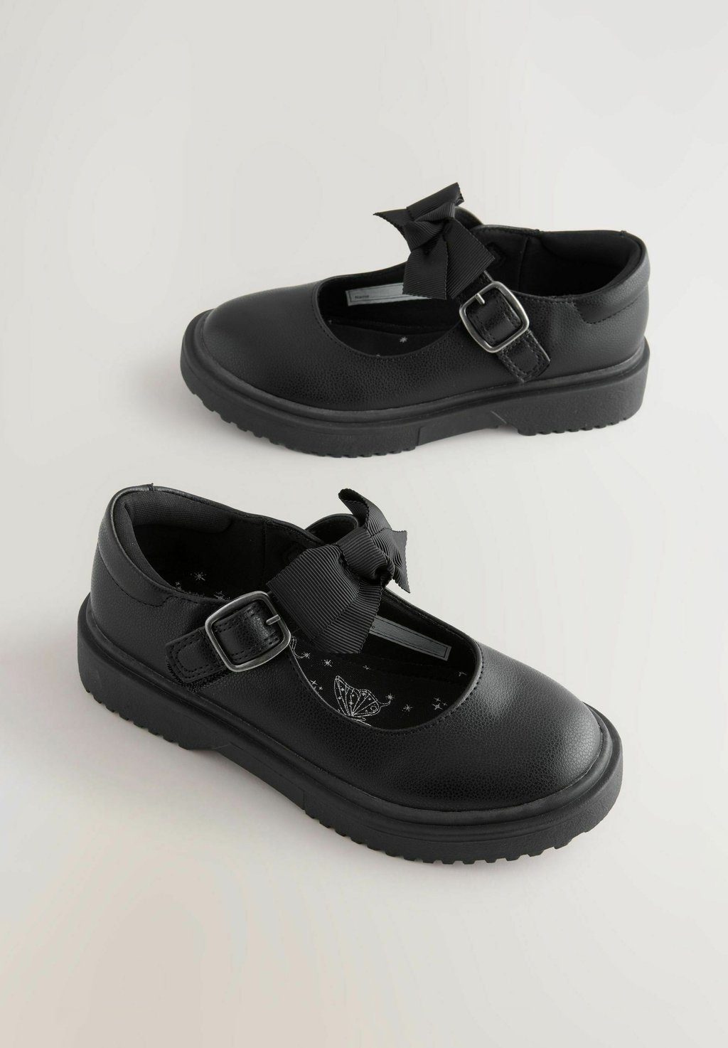 Балетки с ремешком на щиколотке WIDE FIT - BOW CHUNKY MARY JANE SCHOOL Next, черный — фото 2