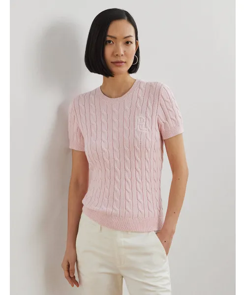 

Газированный свитер Regular fit Lauren Ralph Lauren, розовый