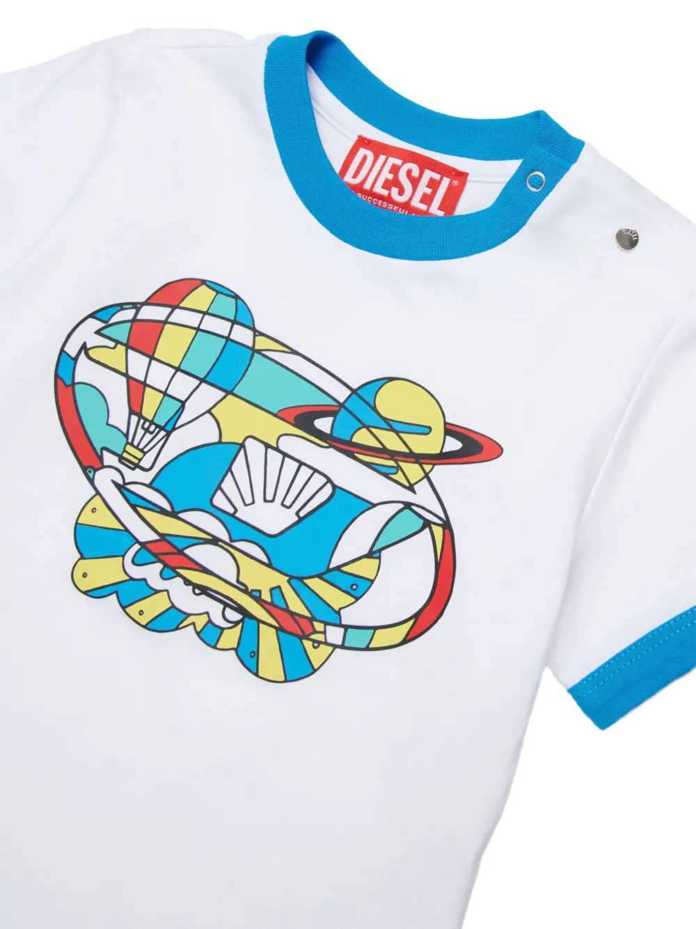 Футболка Twirb с графичным принтом Diesel Kids, белый — фото 3