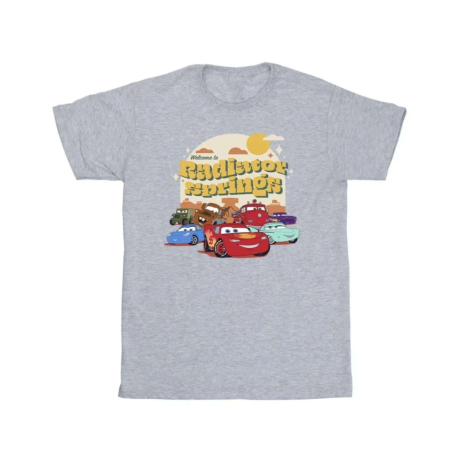 Детская футболка с принтом Disney Cars, серый — фото 2