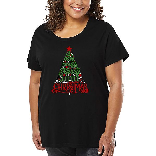 

Футболка с принтом Have yourself a merry little christmas - plus size La Pop Art, Black, Черный, Футболка с принтом Have yourself a merry little christmas - plus size La Pop Art, Black