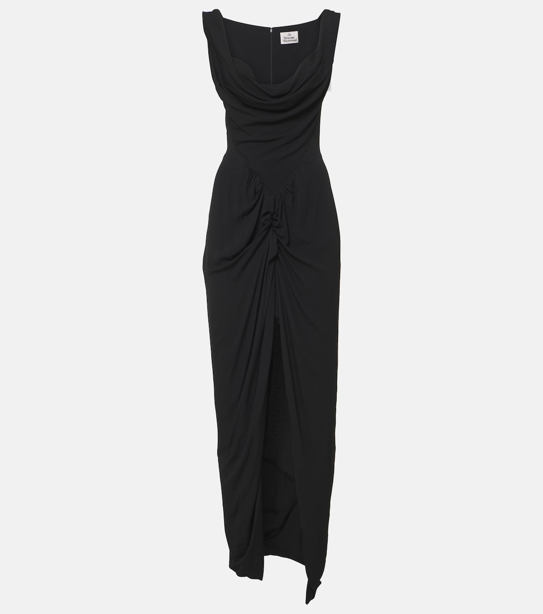 

Асимметричное макси-платье Panther gathered Vivienne Westwood, черный