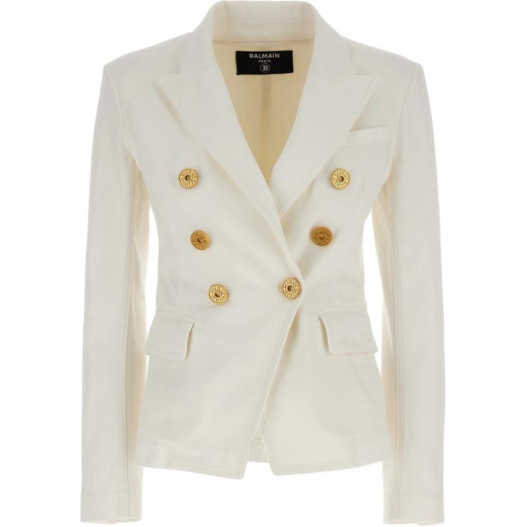 

Джинсовый блейзер с детализированными пуговицами BALMAIN, белый