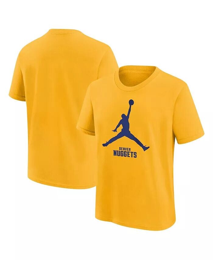 

Футболка Jordan Big Boys and Girls Gold Denver Nuggets Essential Jumpman с логотипом Outerstuff, золотой