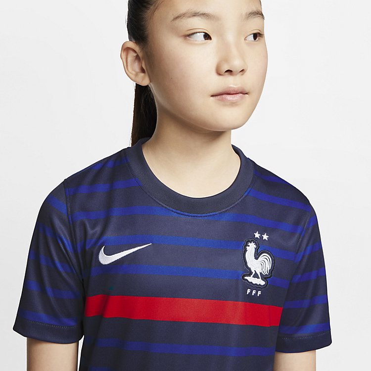 Джерси (GS) Nike FFF Youth Y NK Breathe BRT Stadium STAD Jersey JSY Short Sleeve SS Home HM BLACKENED Blue — фото 2
