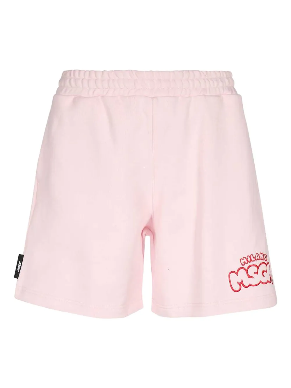 

Шорты с вышитым логотипом и эластичным поясом MSGM, розовый