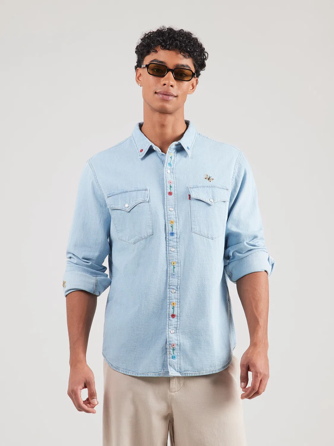 Рубашка на пуговицах стандартного кроя Levi'S , Light Blue — фото 3