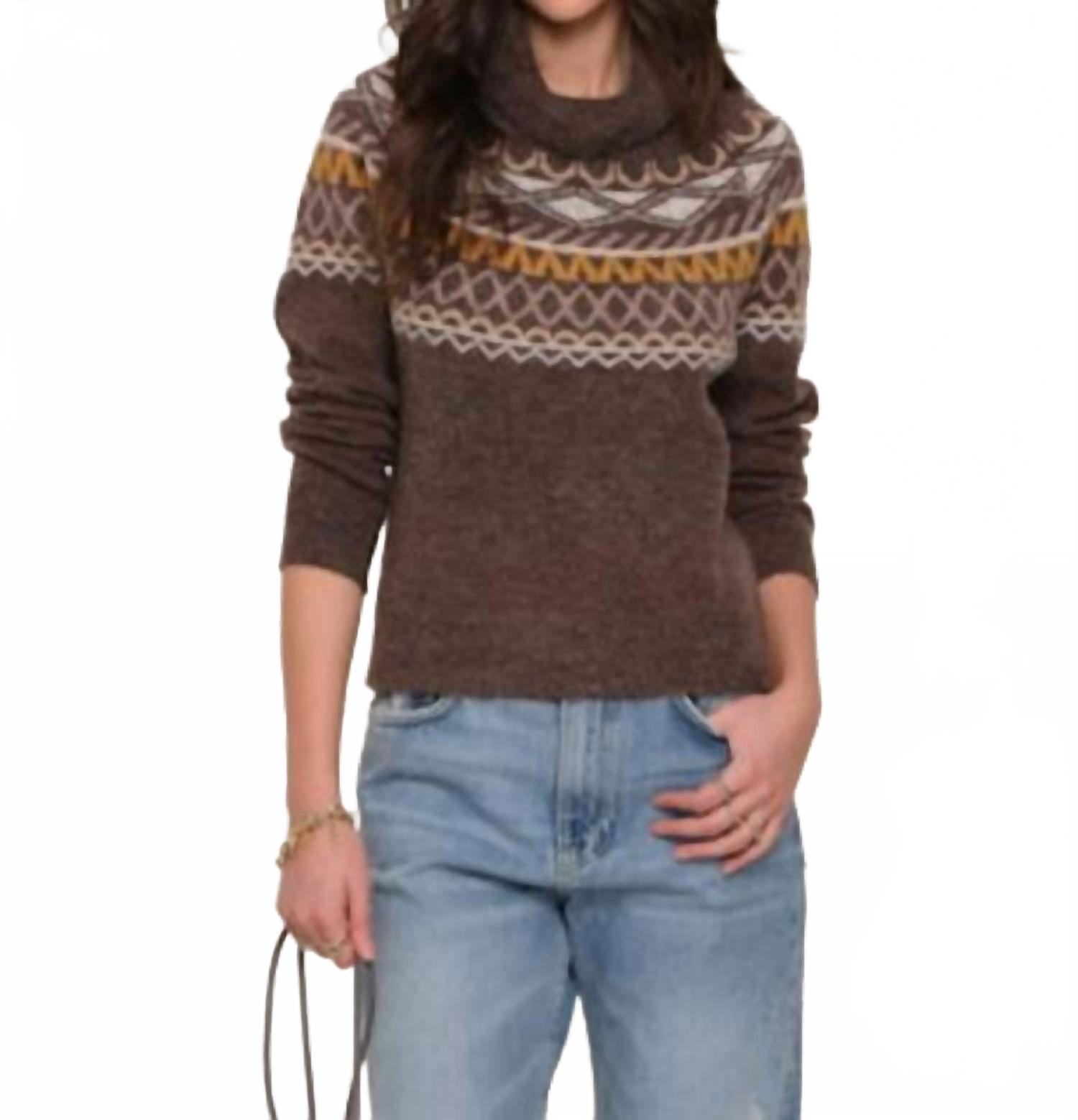 

Уютный вязаный свитер Mason цвета мокко Heartloom, мокко