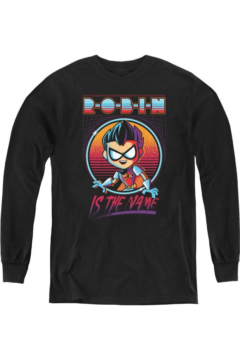 

Футболка с длинным рукавом Robin из мультфильма "Teen Titans Go! В кино" для подростков Gildan, черный