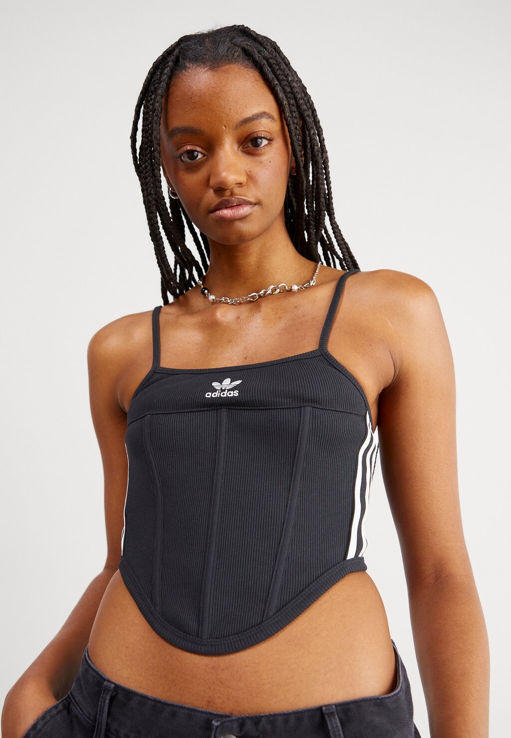 

Топ Corset adidas Originals, черный