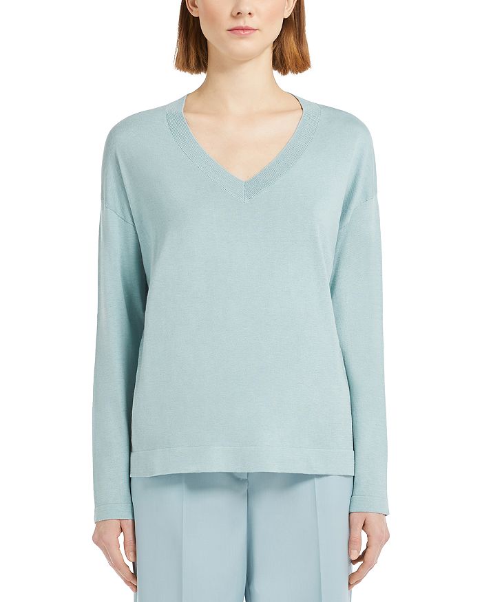 

Свитер Rania с V-образным вырезом Weekend Max Mara, зеленый