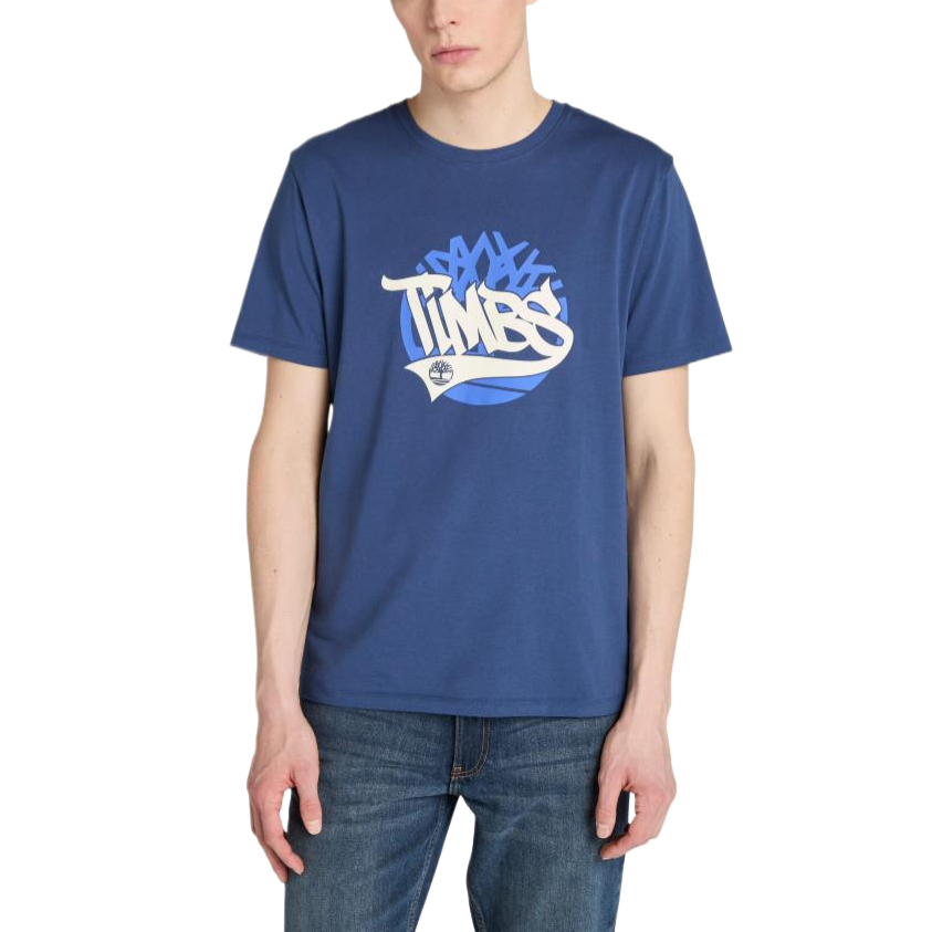 

Timberland Футболка мужская Blue с круглым вырезом, Синий, Timberland Футболка мужская Blue с круглым вырезом