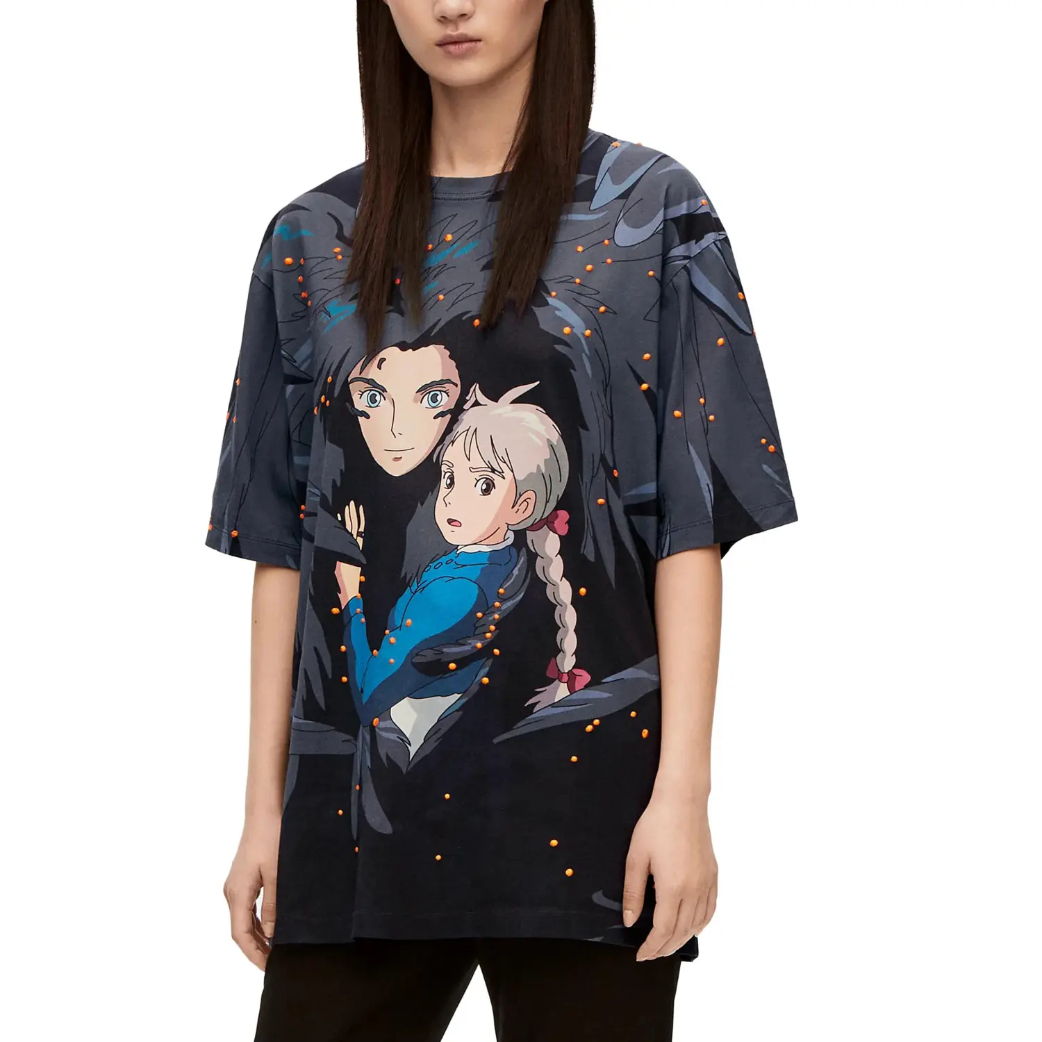Футболка X Howl"s Moving Castle унисекс темно-синяя Loewe, синий — фото 4