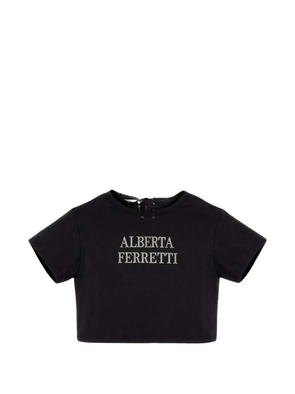 Футболка с завязками на спине Alberta Ferretti Kids, черный