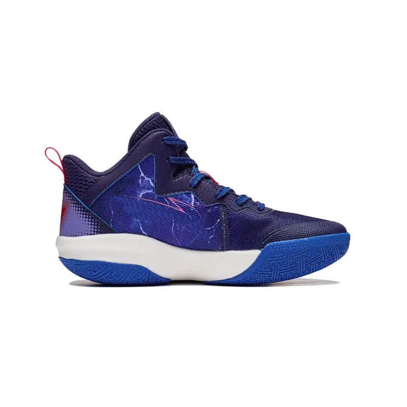 Детские баскетбольные кроссовки GS Mid-top Star Glow Blue Lining Young, синий — фото 2