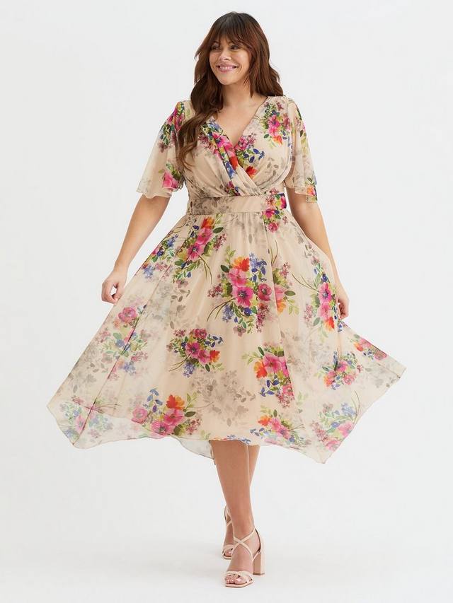 

Винтажное платье в цветочек от джули Scarlett & Jo, цвет Vintage Cream/Multi