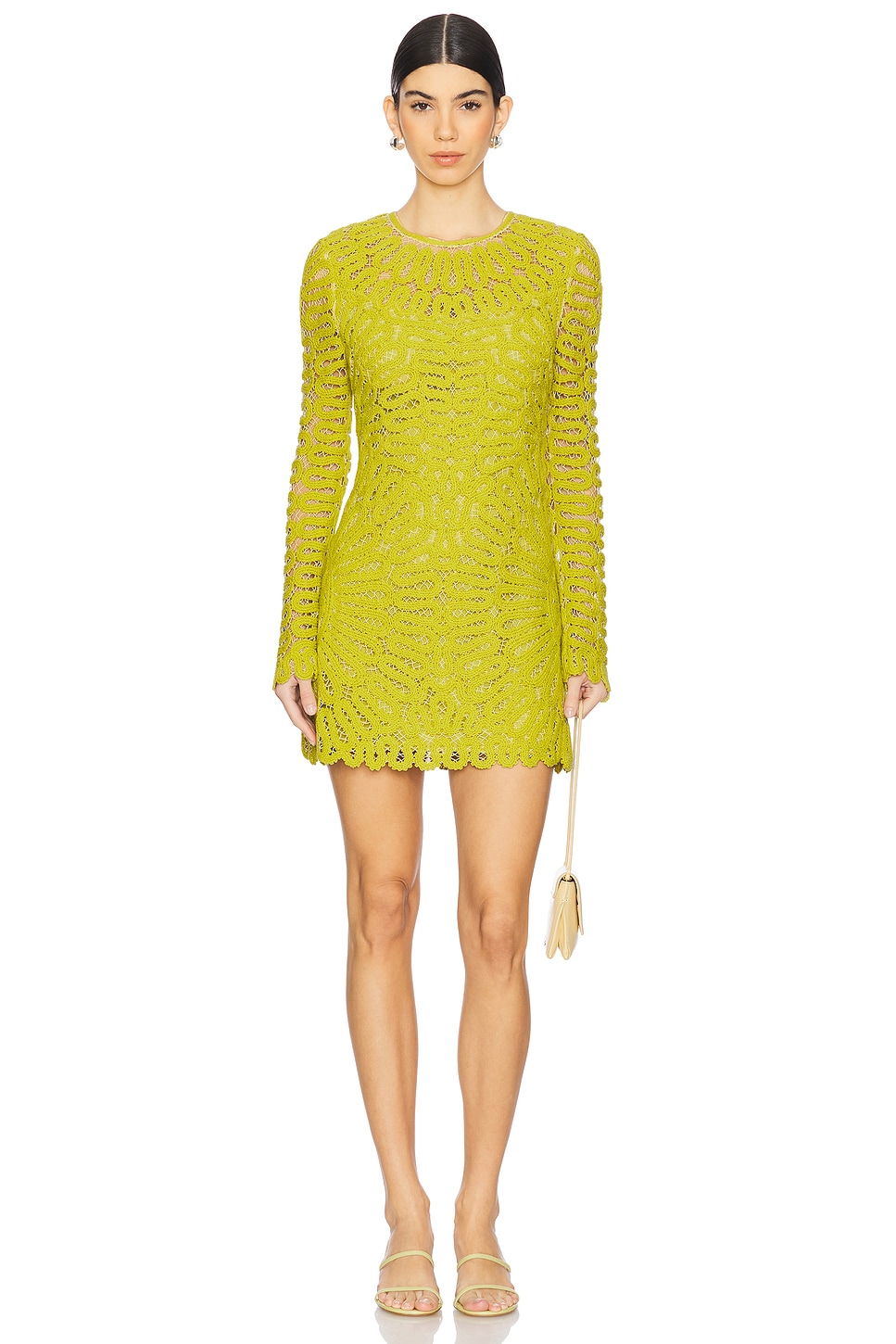 

Mccall мини-платье с длинным рукавом Simkhai, yellow plum multi