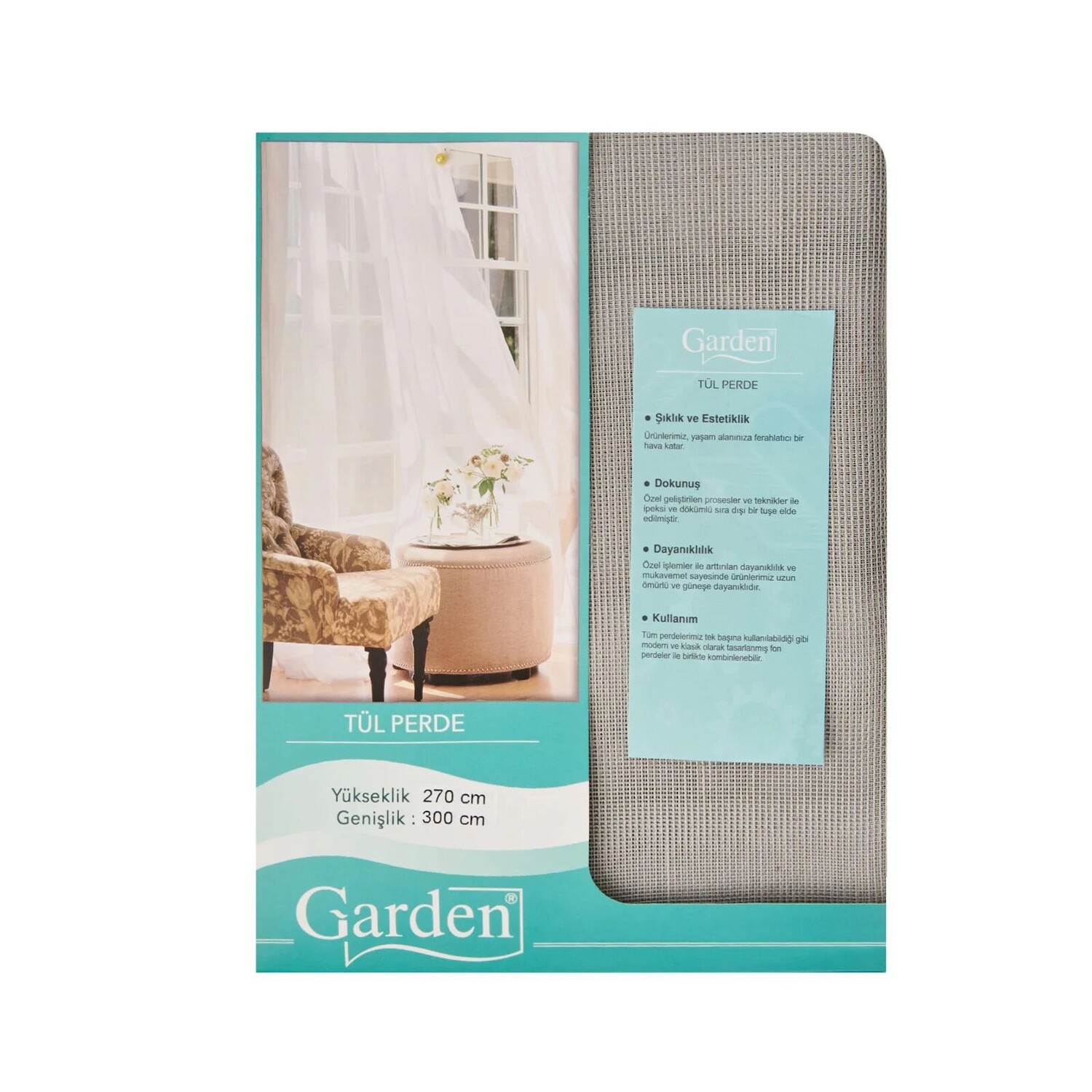 

Тюлевая штора Garden Matilda - Серый - 300x270 см